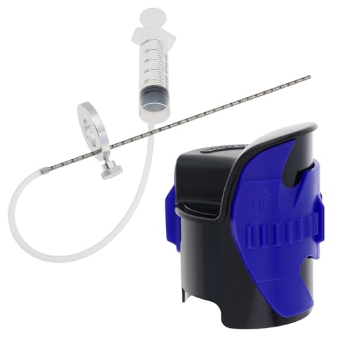 Image of Windance Motorcycle Front Fork Maintenance Tool Kit,Fork Seal Saver Cleaner 45mm-55mm Shock Repairing Tool + Fork Suspension Oil Level Measurement Gauge Oil Syringe Tool (Blue)