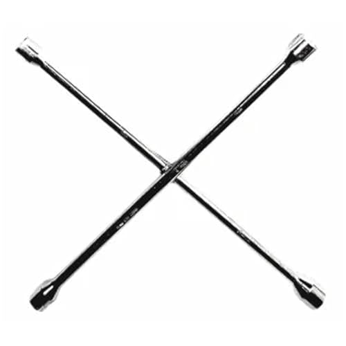 K Tool International 71980 4-Way Metric Lug Nut Wrench for Garages, Repair Shops and DIY, Cross Design, Drop Forged, Heat-Treated, Chrome Plated, Rust/Corrosion Resistant, Sizes 17, 19, 21, 23mm - Image 4