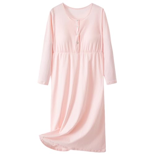 Robe de nuit allaitement coton manches longues vêtement de nuit