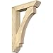 Ekena Millwork BKT0604X26X38IMP06RDF Imperial Slat Rough Sawn Bracket w/Offset Brace, Douglas Fir
