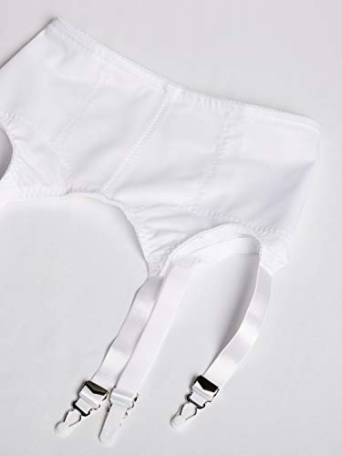 Rago Women's Six Strap Shaper Garter Belt, White, Large (30)