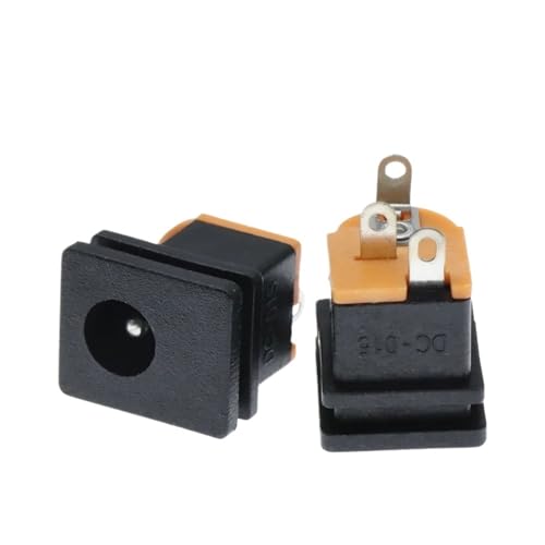 Conector hembra DC de 5,5x2,5 mm para reparar fuentes de alimentación y proyectos de electrónica