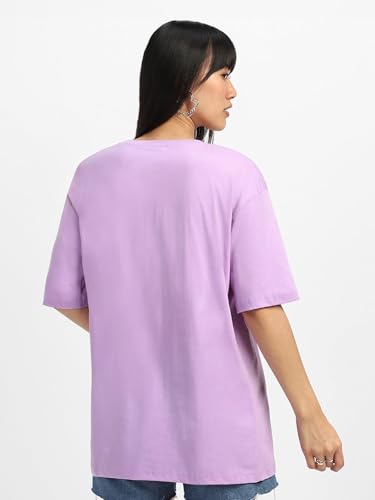 Image of JUNEBERRY 100% Pure Cotton, Pack of 2,Round Neck, Oversized Loose,Drop Shoulder,Graphic Printed, Half Sleeve T-Shirts for Women & Girls, in Different Colors, with Sizes Range from S to 2XL.
