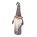 Uticon Weinflaschen-Tasche, Weihnachtsmann, gesichtsloser Zwerg, Weinflaschenabdeckung, Champagner-Tasche, Urlaubsparty-Dekoration, Grau