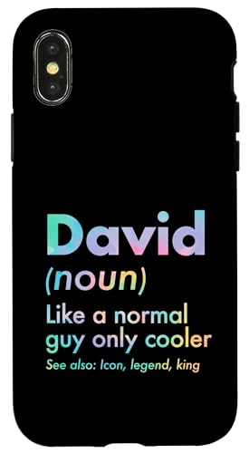 David Like A Normal Guy Only Cooler Legend King �t�@�[�X�g�l�[�� �X�}�z�P�[�X iPhone X/XS �p