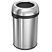 simplehuman 115 Liter / 30 Gallon Bullet Open Top Trash Can Commercial Grade, Heavy Gauge Brushed Stainless Steel