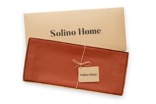 Solino Home Cotton Linen Table Runner – Pumpkin Spice 14 X 90 Inch – Natural Fabric Table Runner – Dru, Handcrafted And Machine Washable #TOP4