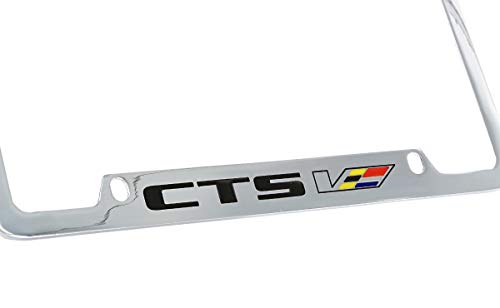 Cadillac Cts-V Chrome Plated Metal Bottom Engraved License Plate Frame Holder #TOP1