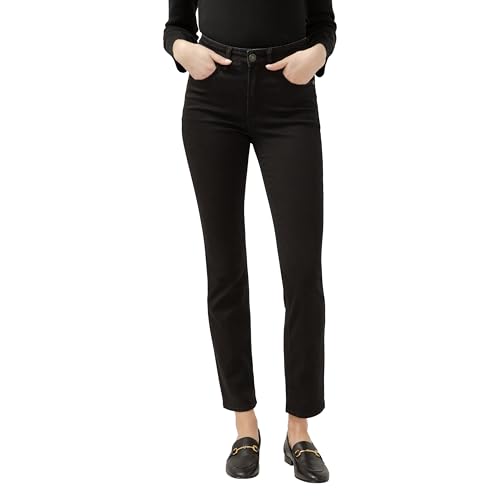 Silver Jeans Co. Women's Avery-Denim High Rise Curvy Fit Straight Leg Jeans, Black, 33W x 29L by Silver Jeans Co. - Used condition - US$45.79