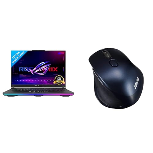Image of ASUS ROG Strix Scar 16 (2023), Intel Core i9 13th Gen, 16 inch (40.64 cm) Mini-LED QHD+ 240Hz /3ms, 12GB RTX 4080, (32GB RAM /1TB SSD), G634JZ-NM057WS MW203 Mouse (Blue)
