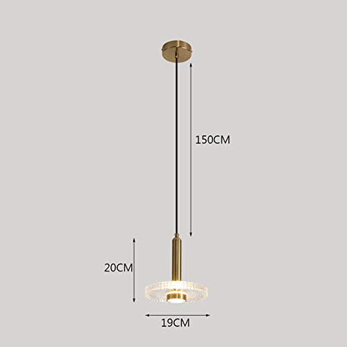 Lustre suspension doré en acrylique pour table de salle à manger - 7