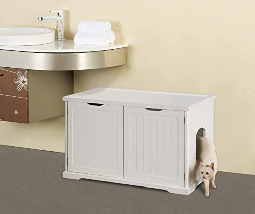 Merry Products Cat Washroom Bench, White - Thumbnail 4