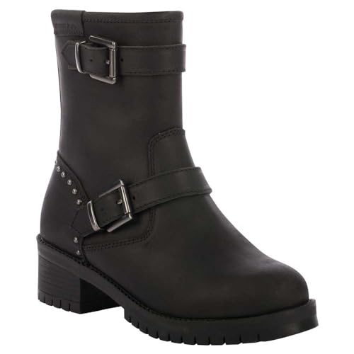 Bottes moto SEGURA Camille 41 en cuir vintage avec zip latéral