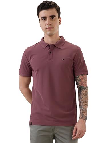 Image of Nostrum Cotton Half Sleeve T-Shirt for Men Boys, Regular Fit, Cherry, Stylish Mens T-Shirts, Polo T Shirt for Man, Collar T Shirts for Men