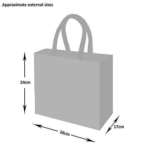 Natural Jute Hessian Lunch Gift Bag - Scottie/Westie Dog - Black on Red