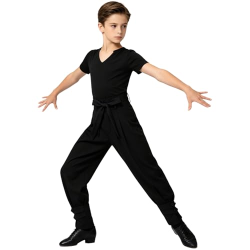 Ropa de baile latino para niño ideal para actuación en el escenario de cha-cha
