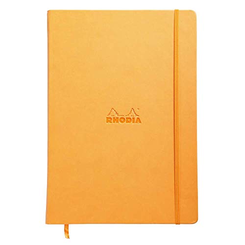 Webnotebook Rhodia A4 orange en papier ivoire Clairefontaine 90g pour l'écriture de prestige