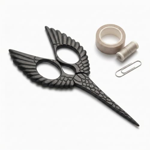 RavenWings Stainless Steel Craft Scissors | Embroidery Scissors | Crochet Aesthetic Precision Scissors | Scissors for Journaling, Scrapbooking, Sewing, Gift Wrapping 4.5 inch and 7 inch 2 pack - Image 6
