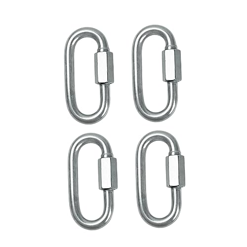 MUCKLILY Stainless Steel Adapter Shackles 4pcs Quick Link Shackles for Chain Repair Marine Architectural M8