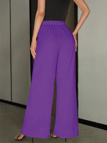 Chic Women's Blazer and Wide-Leg Pants Set in Purple - Image 6