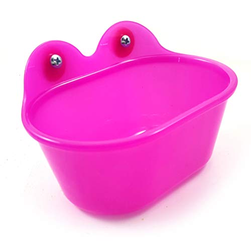 Image of Hypeety Bird Bathroom Accessory Portable Bird Bath Small Bird Bathtub Bath Basin Parrot Supplies Bathing Tub Bath Box for Birds (Purple)