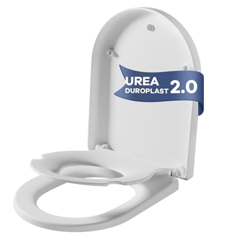 Toilettensitz Kinder mit Absenkautomatik D-Form Weiß, Antibakterieller Toilettendeckel mit Kindersitz, Abnehmbar klodeckel, Quick-Release zur einfachen Reinigung, Belastbarkeit von 150kg Toilettensitz Kinder mit Absenkautomatik D-Form Weiß, Antibakterieller Toilettendeckel mit Kindersitz, Abnehmbar klodeckel, Quick-Release zur einfachen Reinigung, Belastbarkeit von 150kg