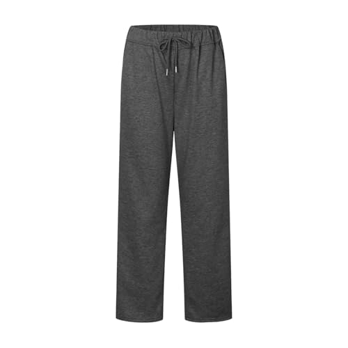 Men's Sweatpants Baggy Open Bottom Casual Drawstring Trousers Straight Leg Lounge Workout Athletic Joggers with Pockets4