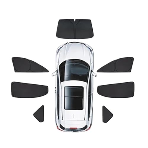 Pare-soleil voiture Tesla Model 3 : kit complet de 7 pièces pour fenêtres