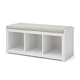 The Better Homes and Gardens 3 Cube Storage Bench (White)