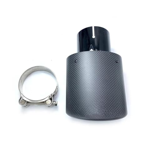 Punta de escape de fibra de carbono mate y acero inoxidable negro para un estilo de coche exclusivo