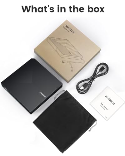 ORIGBELIE External CD DVD +/-RW Drive USB 3.0 TYPE C Portable CD/DVD Player Burner Reader Writer Optical CD ROM Disk Drive for Laptop Desktop PC iMac MacBook Pro/Air Windows 11/10/8/7/XP Linux Mac OS - Image 8