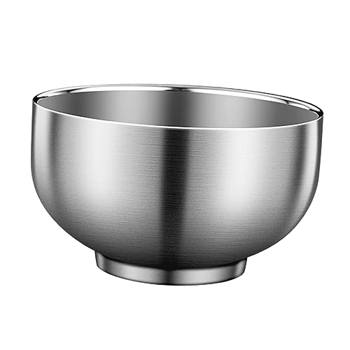 Mikikit Cuenco de Acero Inoxidable para Fideos Tazón Resistente para Sopa Utensilio de Cocina para Servir Comida Ensaladas