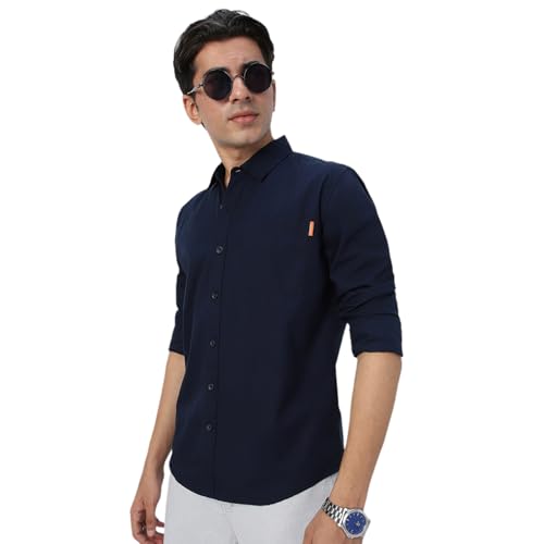 Image of Urbano Fashion Men's Cotton Full Sleeve Regular Fit Casual Solid Shirt
