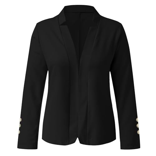 Womens Blazer Dressy Long Sleeve Open Front Suit Jackets with Pockets Lightweight Business Casual Outfits3