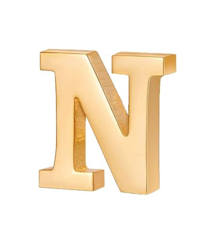 Image of vmcoatdu A-Z Initial Pins 26 Letters Pins 18K Gold Plated and Silver Tone Metal Brooch Breastpin Badge