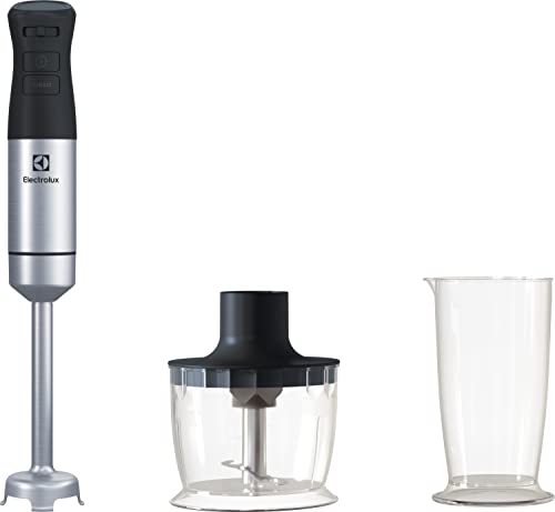 ELECTROLUX E5HB1-6SS Create 5 Batidora de inmersión, batidora, vaso y mini picadora incluida, velocidad múltiple, con función turbo, agarre cómodo, 800 vatios, acero inoxidable