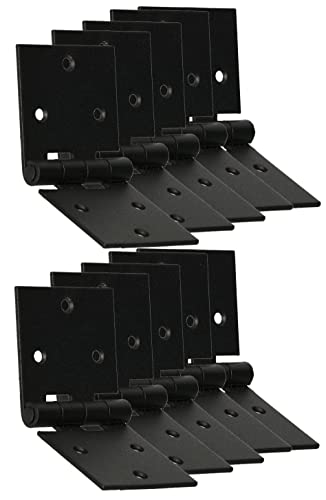 KOTARBAU Juego de bisagras para puerta (100 x 50 mm, enrolladas), color negro