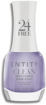 Entity Clean Vegan & Cruelty Free Nail Lacquer – Breathable Base Coat, 15mL