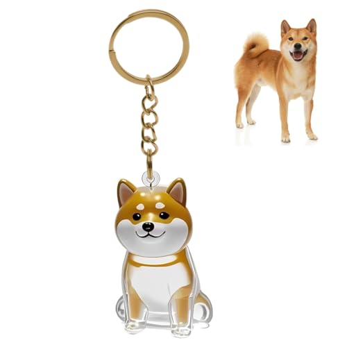 GXGM Schlüsselanhänger zur Aufbewahrung von Hundehaaren,tierhaar erinnerung hundehaar aufbewahrung,Shiba Inu