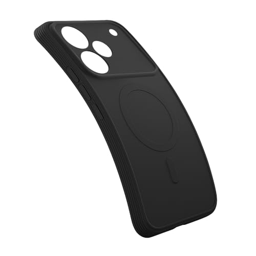 Image of Back Cover Compatible for Realme P4 Pro 5G | MagFit Ring Design (Non-Magnetic) | Shockproof | Anti-Slip Grip | Raised Camera Edges | Slim Protective Case for Realme P4 Pro 5G (Matte Black)