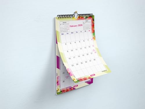 Image of AccuPrints Wall Calendar 2026 Planner-Size (14 x 20) inch For Office Home Table New Year Hanging Kids (35.5 x 50) cm- (Abstract Wall)