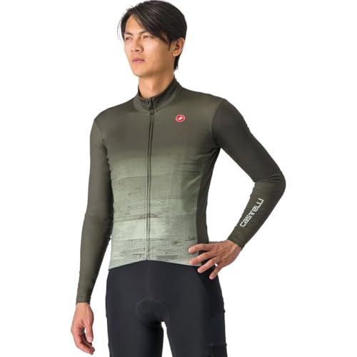 CASTELLI Unlimited Thermal Jersey - Men's, Deep Green/Defender Green, M