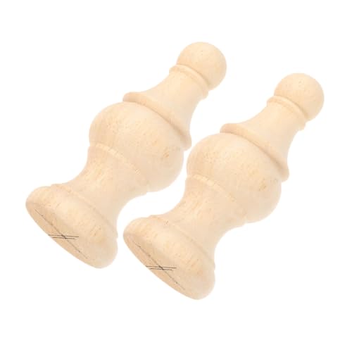 Unomor 2pcs Decorative Spherical Toppers for Bed Posts Curtain Rods and Flagpoles Sturdy Craftsmanship with Intricate Carvings for Home Decor Upgrade