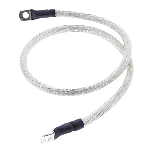 All Balls Universal 30" Clear Battery Cable (78-130) with Terminals for Motorcycle, Dirt Bike, Powersports, ATV, UTV, Snow, Marine, Automotive, RV, Mower