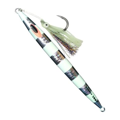 Feianoto Slow Metal Pitching Falling Jigs Glow Speed Vertical Jigs Jigging Tuna Lures Fast Saltwater Artificial Baits Jigging Fishing Plugs 200g-400g (300g, Silver) Cover