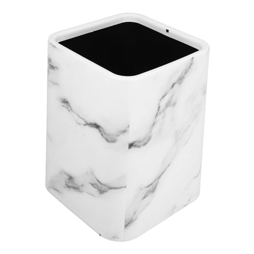 Caneca de basura rectangular blanca para baño Unomor