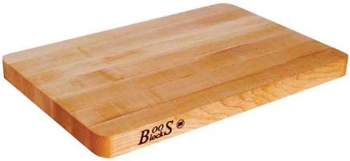 Miniatura 4 de John Boos Serie Chop-N-Slice Tabla de Cortar Rectangular de Madera de Arce 10"x5"  1" de Grosor, 1.4 lb Bloque de Carnicero Reversible con Esquinas