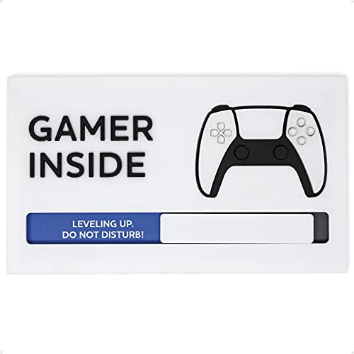 Kubik Letters Game Room Sign - PS5 Edition - Gamer Sign - Gaming Door Sign - Gaming Room Decor - Gaming Accessories for Room - Gifts for Gamers - Gaming Stuff Do Not Disturb Sign for Bedroom Slider