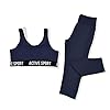 Womens-Sportswear-Set-Tracksuit-2-Pieces-Padded-Sports-Bra-and-34-Leggings-with-Pockets-Stretch-fit-Gym-Outfit Womens Sportswear Set 2 Piece Gym Outfit Padded Sports Bra and 3/4 Leggings with Pockets Stretch-fit Gym Clothes Italian Design (9672-Navy, S-M)