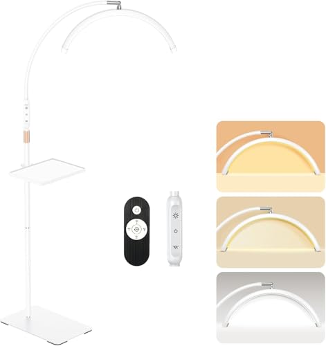 Image of Mznoo Lash Light with Tool Tray, 2500LM Moon Light for Lash Tech, White